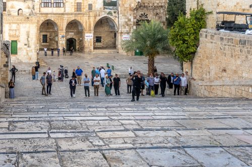 Jerusalem: Nationalreligiöse Juden auf dem Tempelberg