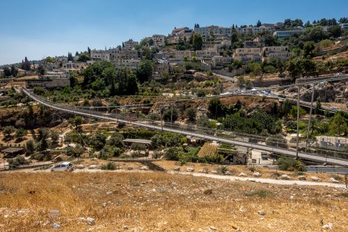 Jerusalem: Hängebrücke über dem Hinnom-Tal