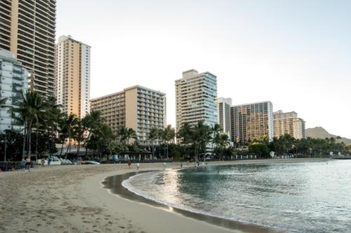 Oahu, Honolulu, am Waikiki-Strand