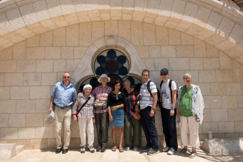 Die Reisegruppe auf dem Dach der Hurva-Synagoge, zusammen mit Führerin Mavi (Mitte)