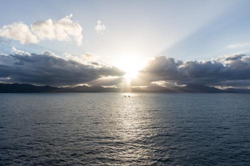Karibischer Sonnenuntergang vor Haiti