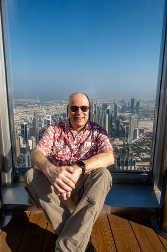 Dubai: Der Autor auf dem Burj Khalifa