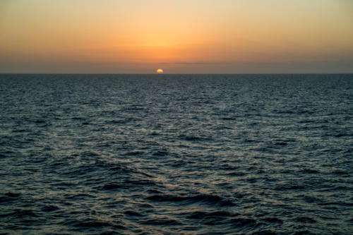 MS Rotterdam, Sonnenuntergang in der Karibik